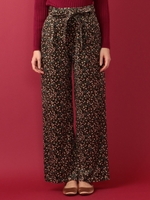 ベロアプリントリボンパンツ/ブラウン