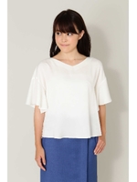 ＜ウォッシャブル＞スエードサテンブラウス＆スカート/オフ1(031)