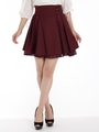 サイドレースアップスカート/レッド