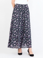 フラワープリントジョーゼットスカーチョ/ピンク柄