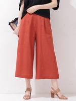 リネンガウチョパンツ/レンガ