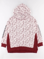 ルーニーチューンズロングフードパーカーチュニック/レッド