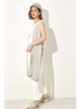 【AZUL by moussy】バックスリットロングジレ/GRY