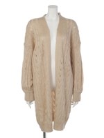 【anap mimpi】ケーブルユッタリニットカーディガン/GRN