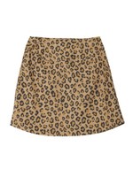 【sw】レオパード柄台形ミニスカート/ブラウン