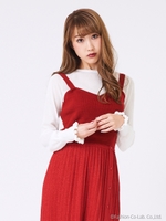 スピンドルニットコンビTOPS/レッド