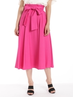 リボン付イレヘムマキシスカート/マスタード