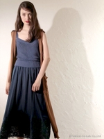 ロングニットジレ/PK