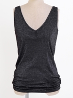 2WAYラメスムースタンク/シルバー