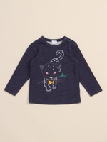 BABY ヒョウ長袖Tシャツ/イエロー