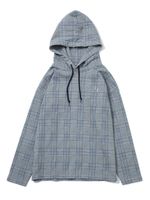 PLAID L/S HOODED TEE/ベージュ