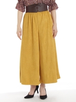 カットスェードスピンドルベルト付きスカンツ/チャ