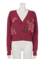 刺繍カーデ/PINK MID