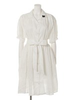 コビニャ-開衿シャツワンピース/オフ