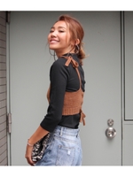 【ANAP】アンゴラタッチニットビスチェ/ブラック(027)