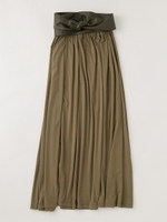 テンセルベアフライスベルト付マキシスカート/CARBON