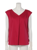 バックチェーンカットブラウス/濃ピンク