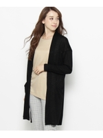 杢天竺ロングカーディガン/ブラック(019)