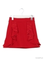 裏毛ラッフルスカート/レッド