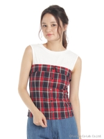 ノースリニットビスチェ/レッド