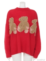 CANDY BEARS KNIT/RED