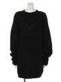FLUFFY TEDDY KNIT ONE-PIECE/BLACK