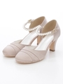 パールストラップパンプス/ベージュ