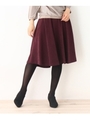 サテンスムースフレアスカート/ボルドー(064)