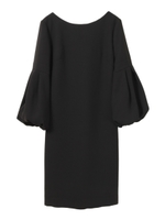 【ワンピース】バックリボン袖ボリュームワンピース/ピンク