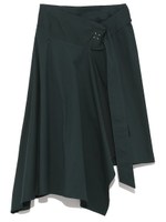 アシンメトリーヘム巻きスカート/BLK