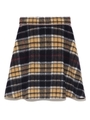 シャギーチェックミニスカート/NVY