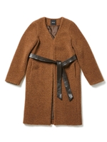 ベルテッドボアコート/ブラウン