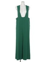 [GREED]POWDERY DOUBLE CLOTH Jumpsuit/GREEN