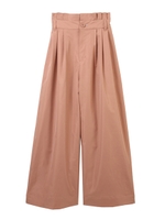 【パンツ】タフタタック入りワイドパンツ/ピンク