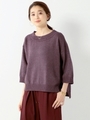 〓SACRA GLOSSY クルーネックニット / サクラ/WINE