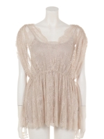 カナレットレースブラウス/カーキ