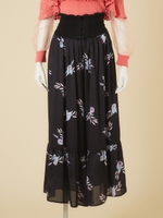 コルセットフレアパンツ/ブラック