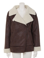 【anap mimpi】ボアボンディングライダース/ブラウン(015)