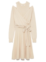 カシュクールニットワンピース/BLK