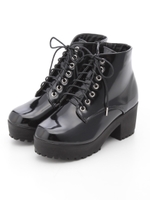 タンクソールレースアップブーツ/クロ