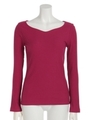 ハートネックテレコTOPS/PUR
