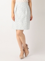 レース編上げタイトスカート/シロクロ