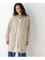 キルティング×ボアリバーシブルブルゾン/ライトグレー(011)