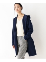 フード付きガウンカーディガン/ネイビー(093)