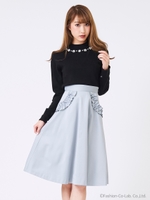 フリルポケットスカート/ライトグリーン