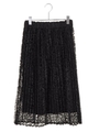 ラッセルレースプリーツスカート/ブラック