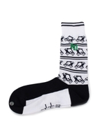ゴルフカートプリントソックス/ホワイト系(002)