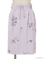 オリジナルWinterブーケ柄タイトスカート/ピンク