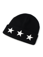 【ユニセックス】スターライン ニットキャップ/ブラック(019)