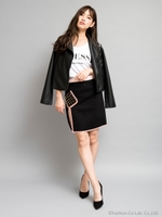 バイカラ―スカート[SPORTS/スポーツ]/ブラック